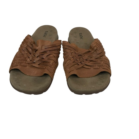 Taos Guru Leather Slip On Huaraches Sandals Slides Womens Size 9 - Picture 3 of 6